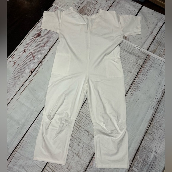 Pants - HOTSHOT TEE ONESIE Oversized Slouchy Fit Woman’s Jumpsuit in White Large NWT